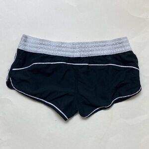 Black Athletic Running Shorts with White Trim